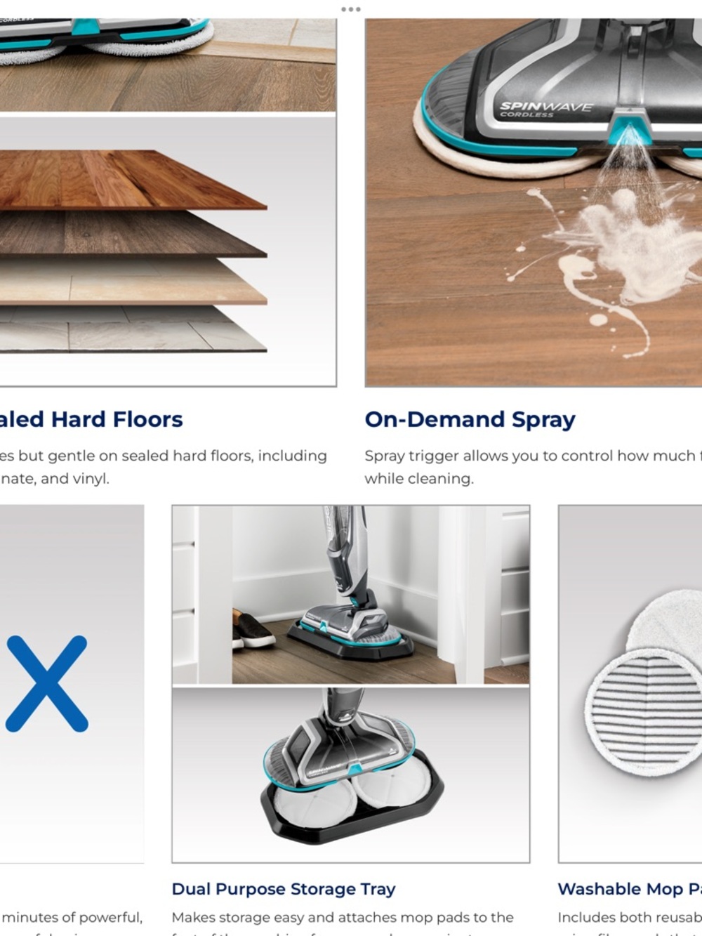 NEW IN BOX
Bissell
SpinWave®
CORDLESS HARD FLOOR SPIN MOPP Hard Flooring - Picture 6 of 13